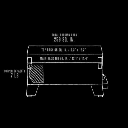 Pit Boss 150 Wood Pellet Grill & Smoker with Flame Broiler 256-Sq. In. Cooking Space, 180°F to 500°F Temperature Range, 7 lb. Pellet Hopper, for Tailgating, Camping, or Travel, Black