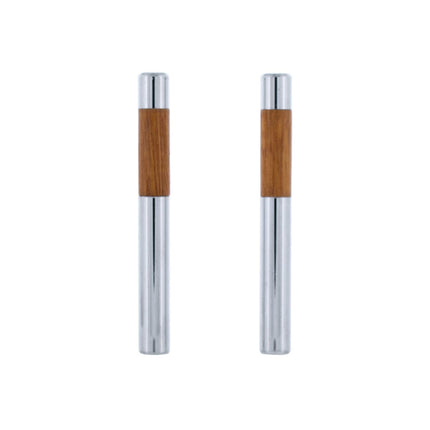 United Pacific 70039 Chrome/Walnut Tube Door Lock 