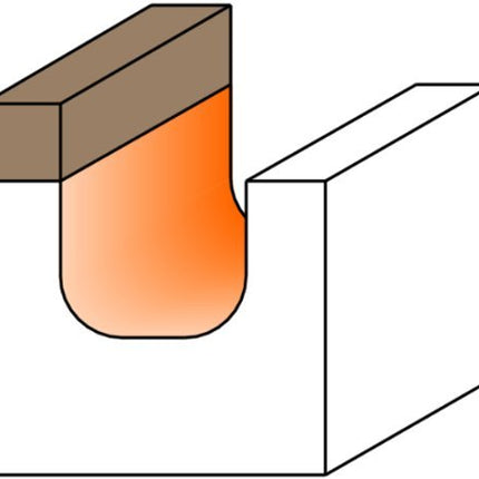 CMT 851.501.11B Bowl & Tray Bit With Bearing, 1/2-Inch Shank, 3/4-Inch Diameter, Carbide-Tipped