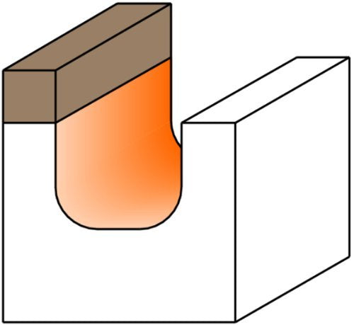 CMT 851.501.11B Bowl & Tray Bit With Bearing, 1/2-Inch Shank, 3/4-Inch Diameter, Carbide-Tipped