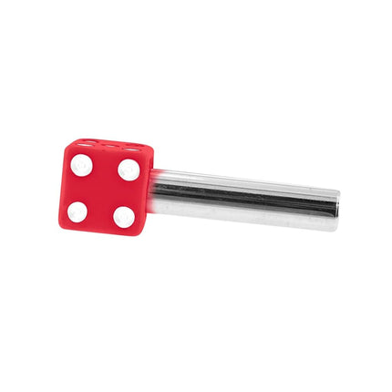 United Pacific 70040 High Impact Plastic Construction Dice Door Lock Knobs for Classic & Vintage Cars/Trucks, 10-32 Thread - Red/White (Pack of 2)