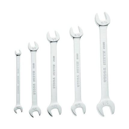 KLEIN TOOLS 68450 Open End SAE Wrench Set, 5-Piece with Rolling Pouch