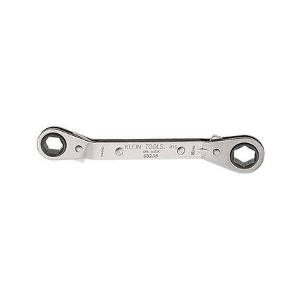 KLEIN TOOLS 68238 Offset Box Wrench, Ratcheting, Fully Reversible, 1/2 x 9/16-Inch