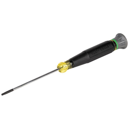 Klein Tools 6313 Mini Precision Screwdriver, T8H TORX Tamperproof Tool with Cushion-Grip Handle and Color Coded Rings, 3-Inch Shank