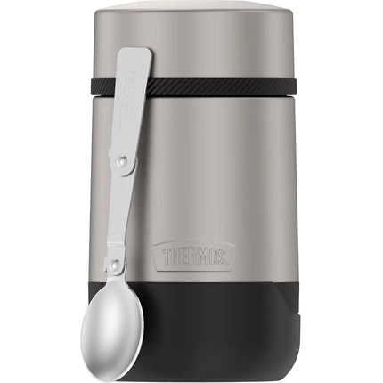 THERMOS Guardian Collection by Stainless Steel Food Jar 18 Ounce, Matte Steel/Espresso Black