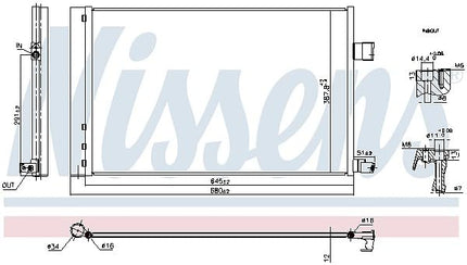 Nissens Air Conditioning Condenser/Receiver Drier Assembly - 941285