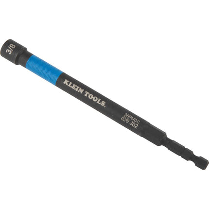 Klein Tools 38PNDC 3/8-Inch Magnetic Color-Coded Power Nut Setter, SAE, Impact-Rated Hex Nut Driver with 5-Inch Extended Reach Shaft