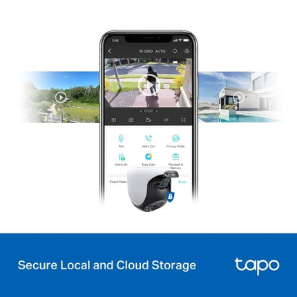 Tapo 2K 4MP Pan/Tilt Outdoor Wired Wi-Fi Security Camera, C520WS