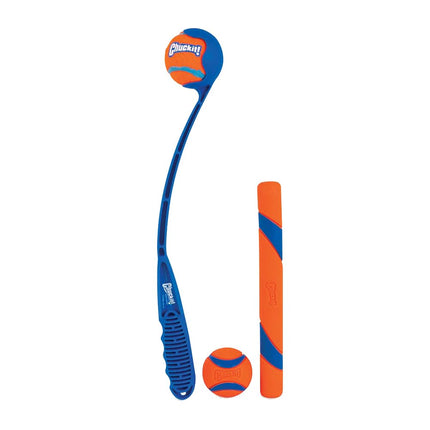 Chuckit! Fetch Pack - Chuck It Dog Ball Launcher 18 M, Tennis Ball, Ultra Rubber Ball and Ultra Fetch Stick Dog Gifts, Dog Toys Indestructible Dog Ball Thrower Launcher