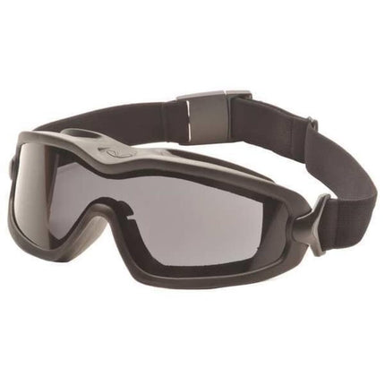 Pyramex V2G-Plus Goggles Black Strap/Gray Dual AF 
