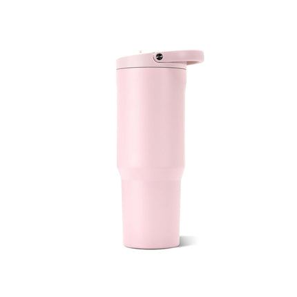 HydroJug Sport - Stainless Steel Tumbler with Straw, Vacuum Insulated, 32oz Leakproof Water Bottle, Ergonomic Design, Cup Holder Friendly, Reusable, Dishwasher Safe, Flip Straw, Rubber Base