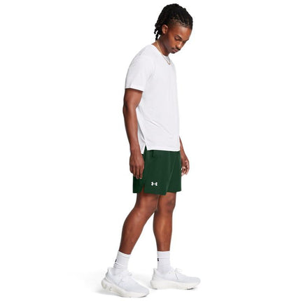 Under Armour Men's Launch Run 7 Inch Unlined Shorts, (301) Forest Green/Forest Green/White, Medium