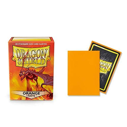10 Packs Dragon Shield Matte Standard Size 100 ct Card Sleeves Display Case Orange