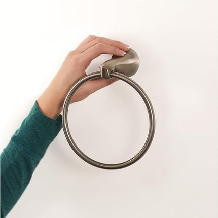 Moen Darcy Towel Ring with Press and Mark in Brushed Nickel