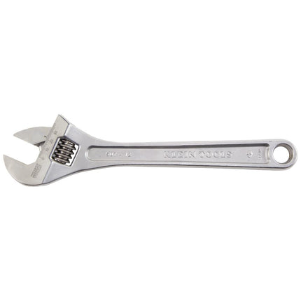 KLEIN TOOLS 507-12 Adjustable Wrench, Extra Capacity Jaw Forged Drive Wrench with High Polish Chrome Finish, 12-Inch