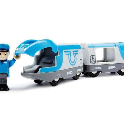 BRIO World Travel Battery Train for Kids Age 3 Years Up - Wooden Railway Expansions and Accessories