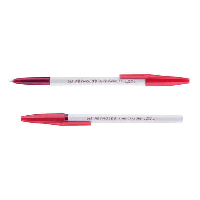 Reynolds 045 Ball Pen SET - 10 RED PENS WITH COMFORTABLE GRIP |RED BALL PENS FOR WRITING | PEN FOR STUDENTS & OFFICE STATIONERY | 0.7 mm TIP SIZE