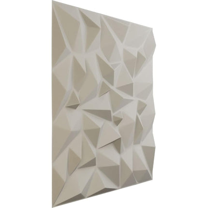 Ekena Millwork 19 5/8"W x 19 5/8"H Leto EnduraWall Decorative 3D Wall Panel, Satin Blossom White (Covers 2.67 Sq. Ft.