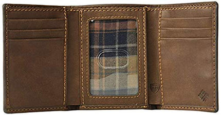 Columbia mens Rfid Blocking Trifold Wallet, Brown Casual, One Size UK