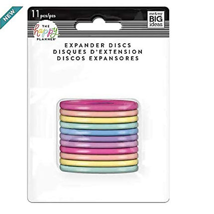 Discos expansores metálicos multicolor para Happy Planner 2022 de Me & My Big Ideas (11 discos, 1.75 pulgadas)