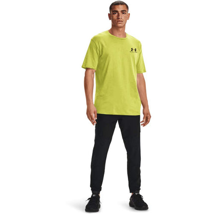 Under Armour Camiseta de manga corta para hombre Ua Sportstyle Left Chest, (743) Amarillo Lima/Negro, XS
