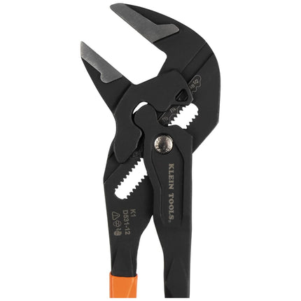 Klein Tools D53112 Compact Plier Wrench, High Leverage Multi-Use Adjustable Plier Wrench with Smooth Jaws, 12-Inch