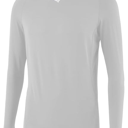 Mizuno Boys' Long Sleeve Compression YTH Shirt, White, L