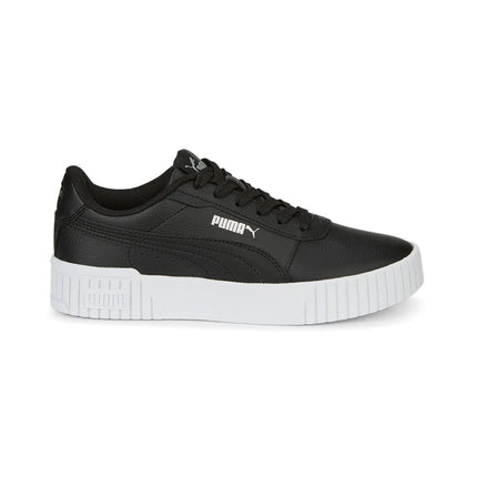 PUMA Zapatillas Carina 2.0 con cierre alternativo para niños unisex, negro-puma Black-puma Silver, 6 Big Kid