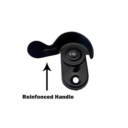 QCAA Steel Window Sash Lock, CTC 2", Matte Black, 2 Pack, Made in Taiwan