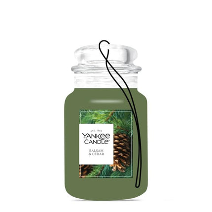 Yankee Candle Paper Car Jar, Balsam & Cedar (Pack of 6)