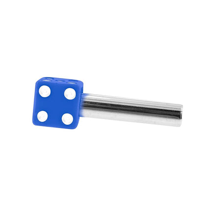 United Pacific 70043 High Impact Plastic Construction Dice Door Lock Knobs for Classic & Vintage Cars/Trucks, 10-32 Thread - Blue/White (Pack of 2)
