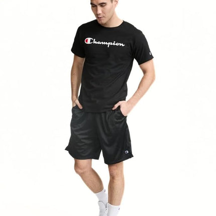 Champion Men's, Classic Graphic, Soft and Comfortable T-Shirts Logo (Reg. Or Big & Tall), Black Script, XL
