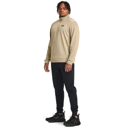 Under Armour Mens Half Zip Fleece Top Brown XXL