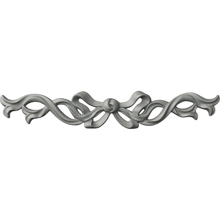 Ekena ONL17X03X01VE 17 1/8" W x 3" H x 7/8" P Versailles Large Ribbon with Bow Center Onlay, Primed
