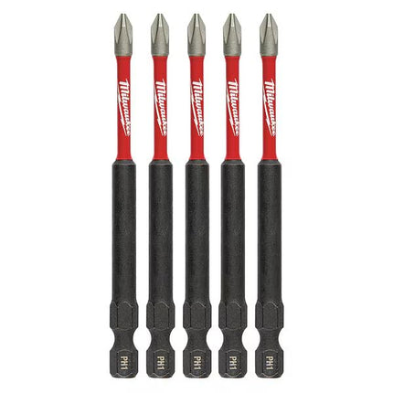 Milwaukee SHOCKWAVE #1 Phillips Bit Pack of 5, 3.5