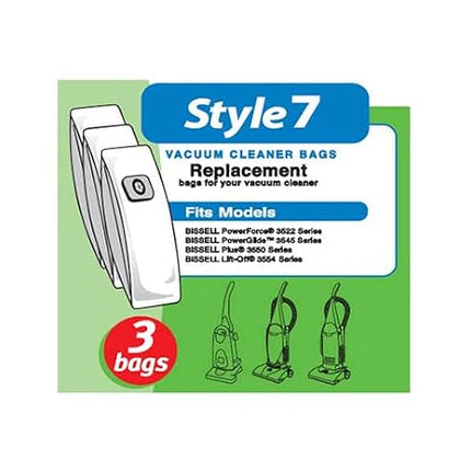 Bissell Style 7 3 Pack Vacuum Cleaner Bags, White