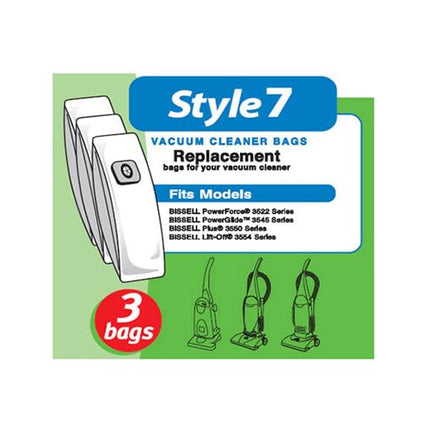 Bolsas para aspiradora Bissell Style 7, paquete de 3, blancas