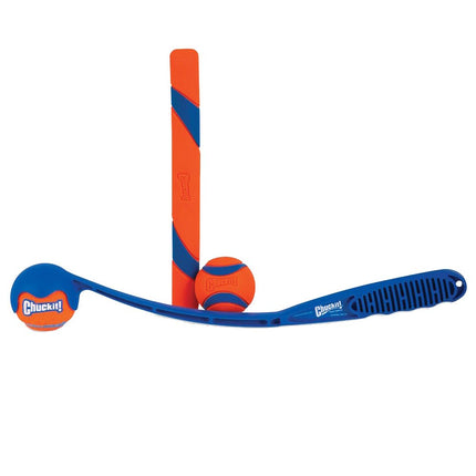 Chuckit! Fetch Pack - Chuck It Dog Ball Launcher 18 M, Tennis Ball, Ultra Rubber Ball and Ultra Fetch Stick Dog Gifts, Dog Toys Indestructible Dog Ball Thrower Launcher