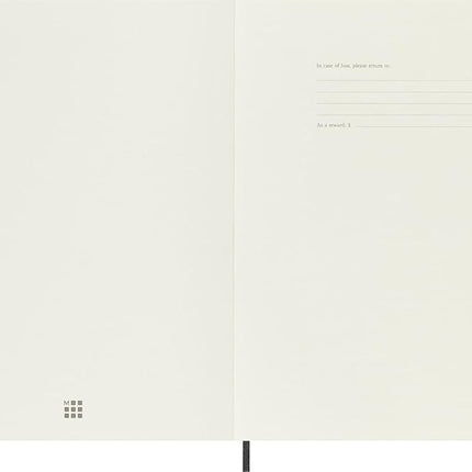 Moleskine Classic Notebook, Notebook With Plain Pages, Soft Cover and Elastic Closure, Black, XL, 19 x 25 cm, 192 Pages