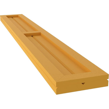 Ekena Millwork ARW101BF207X31TUH Americraft Exterior Real Wood Two Equal Panel Framed Board-n-Batten Shutters (Per Pair), 7"W x 31"H, Turmeric