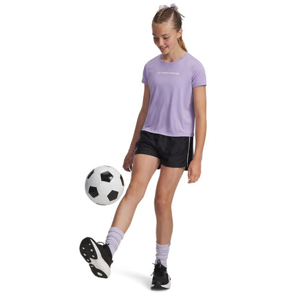 Under Armour Girl's Tech Play Up Shorts Black/Black/White XL XL