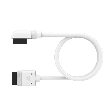 Corsair iCUE LINK Slim Cable - 1x 600mm Straight/Slim 90° - White