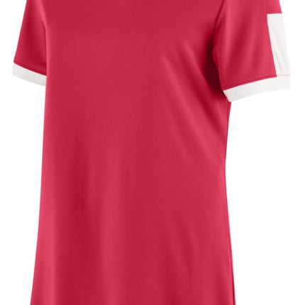 Mizuno Women's Aerolite V-Neck Softball Jersey Shirt, Red-White, Medium