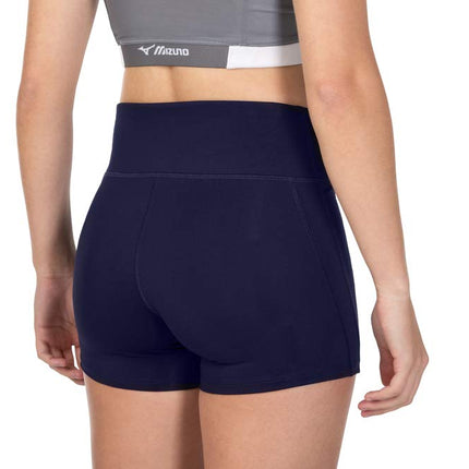 Mizuno Women's Elevated 4" Inseam Volleyball Short, Navy, Medium