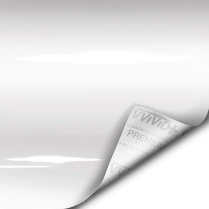 VViViD+ Ultra Gloss Premium Vinyl Car Wrap Film (6ft x 5ft, Gloss White)
