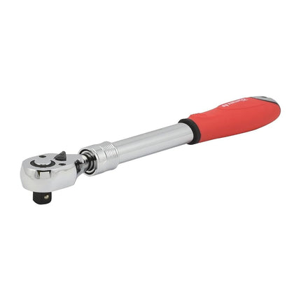Neiko 03068A Drive Extendable Ratchet Soft Handle, 1/2", Red