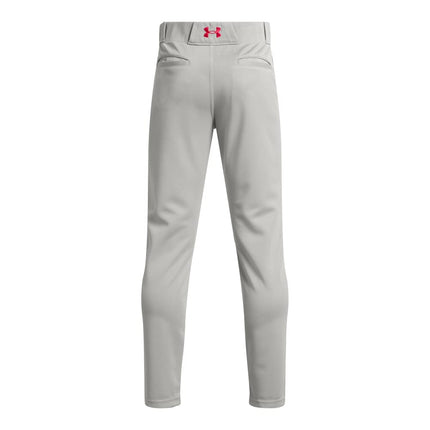 Under Armour Boys' Utility Pant Pipe, (083) Baseball Gray/Red/Red, Youth Medium