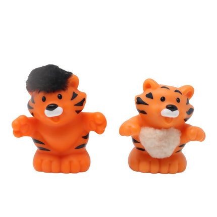 Fisher-Price Replacement Parts for Collectible Little People Noah's Ark, Zoo or Circus Playset K0725 - Replacement Orange and Black Stripe Tiger Figures with Touch and Feel Fur on Head and Belly