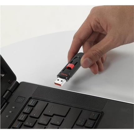 SanDisk Cruzer Glide 64 GB USB Flash Drive USB 2.0, Black & Red