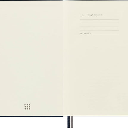 Moleskine - Classic Notebook Expanded, Ruled Notebook, Hard Cover and Elastic Closure, Size Large 13 x 21 cm, Colour Sapphire Blue, 400 Pages